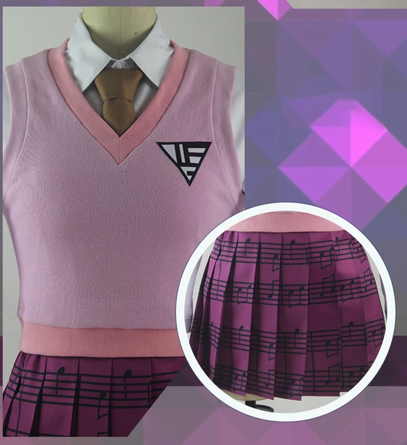 Японская игра Danganronpa V3 Akamatsu Kaede косплей костюм Женская милая школьная Униформа