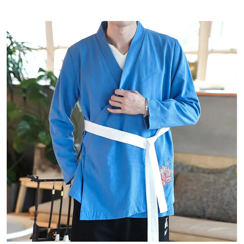 Новая мужская куртка китайский ветер вышитые короткая одежда Ретро платье в