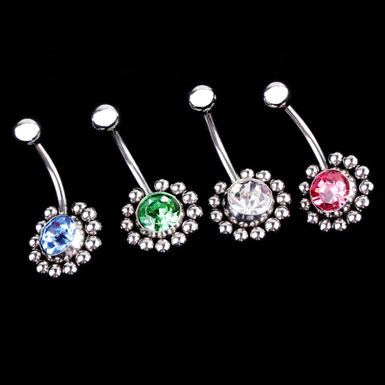 Новое поступление модные пупка для ногтей кольца украшения стразами пирсинг