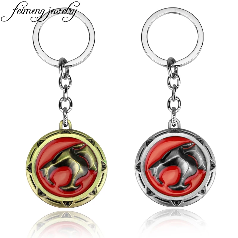 Feimeng ювелирные изделия мультфильм анимация 3D Thundercat брелок Красная эмаль леопард