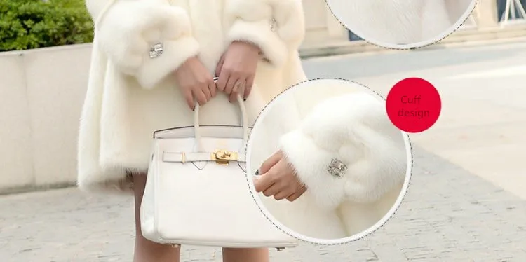 winter new real whole piece of mink fur coat women's long section with hooded young fashion generous mink fur coat