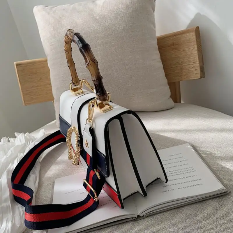 Модные женские туфли белый бамбук сумки Классический Плеча Crossbody для Для женщин