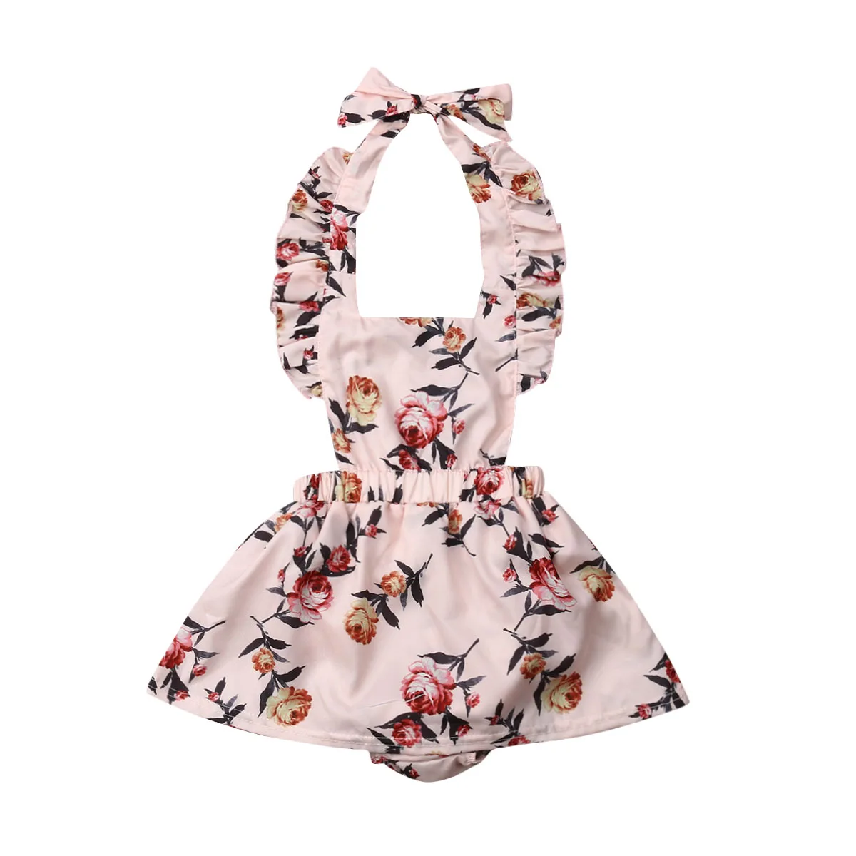 Citgeett/Летняя Милая одежда с цветочным рисунком для новорожденных девочек Боди без