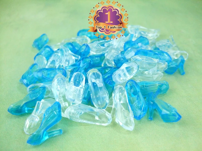 100 пар фабричные оптовые продажи сказочная Хрустальная обувь для кукол Золушки