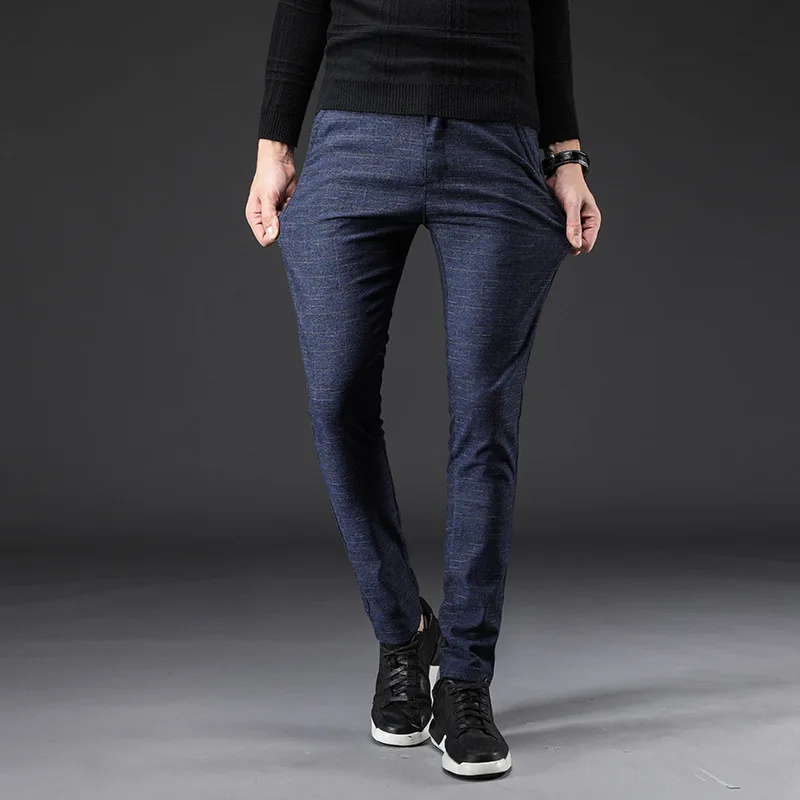 Классические повседневные мужские деловые брюки классические прямые длинные