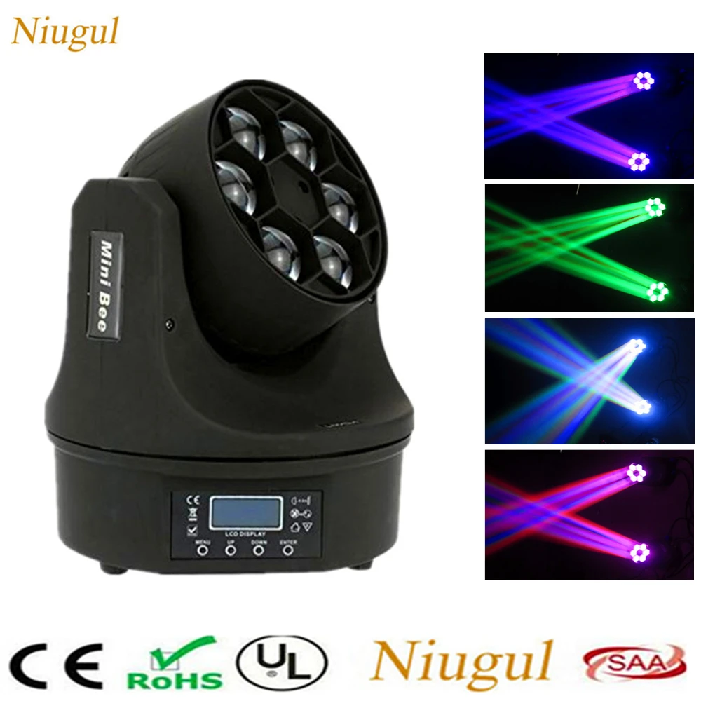 

6X15W Bee Eye Beam светодиодный светильник/DJ Club 100 Вт Ultimate Rotate RGBW Луч эффект сценический движущийся головной светильник/Hawk Eyes Beam Stage светильник s