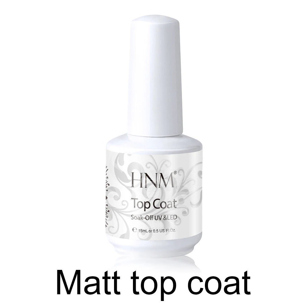 Matt Top Coat HNM, новинка, 15 мл, матовое покрытие, лак для ногтей, УФ-гель, Праймер, лак, замачивается, долговечный, для маникюра, усиленный Гель-лак для ногтей - Цвет: Matt Top Coat