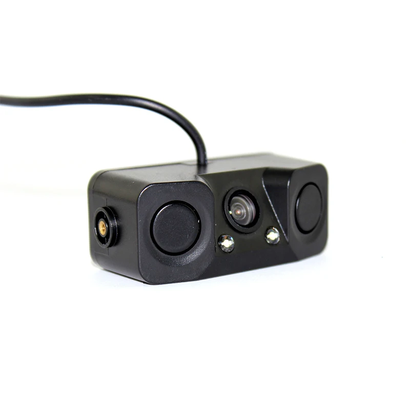 Автомобильная камера заднего вида 3 в 1 с 2 датчиками радар для парковки