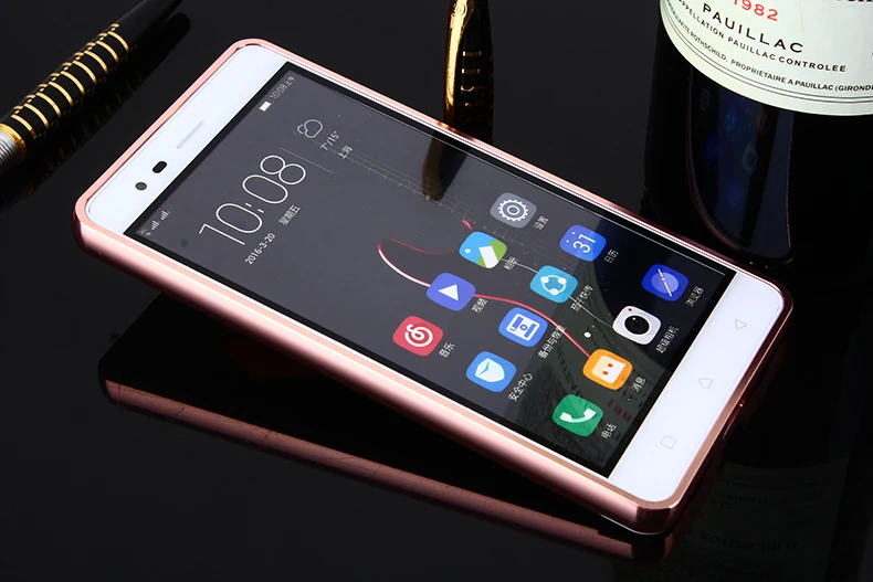 Роскошный Алюминиевый металлический + акриловый зеркальный чехол накладка для