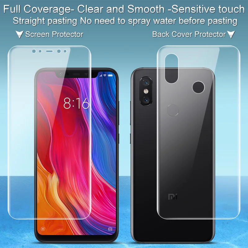 2 предмета в комплекте полный охват для Xiaomi mi 8 Экран протектор и защита задней