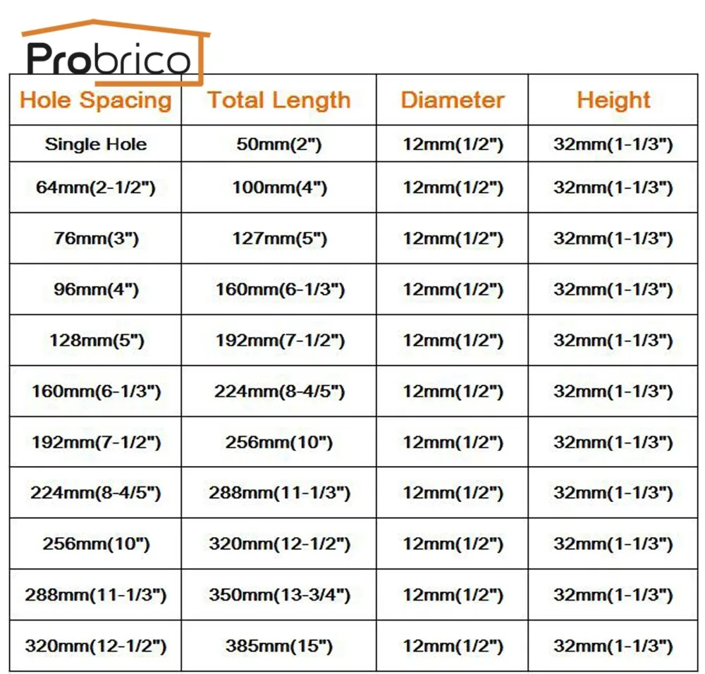 Probrico Ø12mm T барный шкаф ручки мебель ящик Шкаф Тянет нержавеющая сталь кухонные круглые ручки для дверей аппаратные средства шкафа