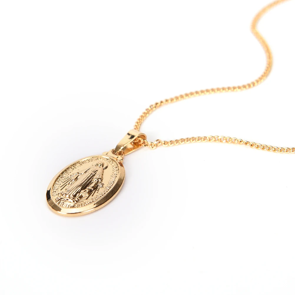 Модное Трендовое ожерелье Девы Марии золотого цвета крест дружественные