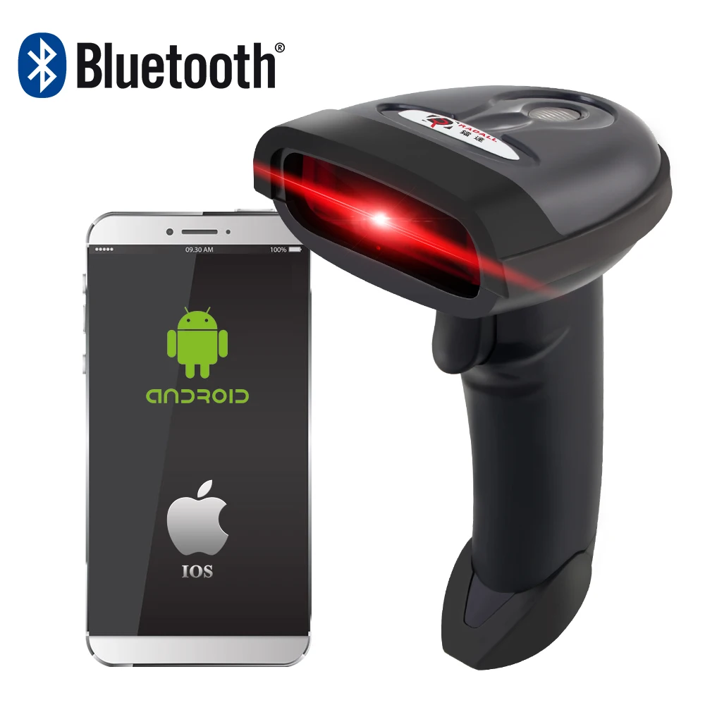 Портативный Bluetooth сканер штрих кодов портативный беспроводной 1D лазерный