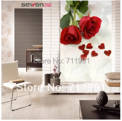 Пользовательские цветочные обои романтические розы для гостиной ТВ фон 3D