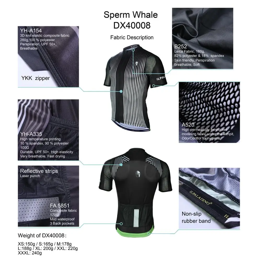 ILPALADINO Men Cycling Jersey Short Sleeve Summer Racing Clothing Ropa Ciclismo mtb Bike Shirt Maillot | Спорт и развлечения