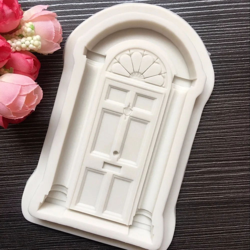 New Retro Door Cake Silicone Mold Fondant Decoration Christmas Border Dough Chocolate Mol | Дом и сад