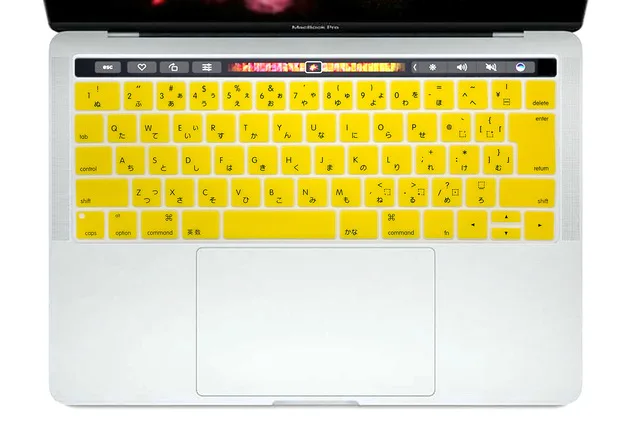 Yellow Японский защитный чехол для клавиатуры для нового Macbook Pro 1" 15" retina A1706 A1707 версия с сенсорной панелью JP макет - Цвет: Yellow