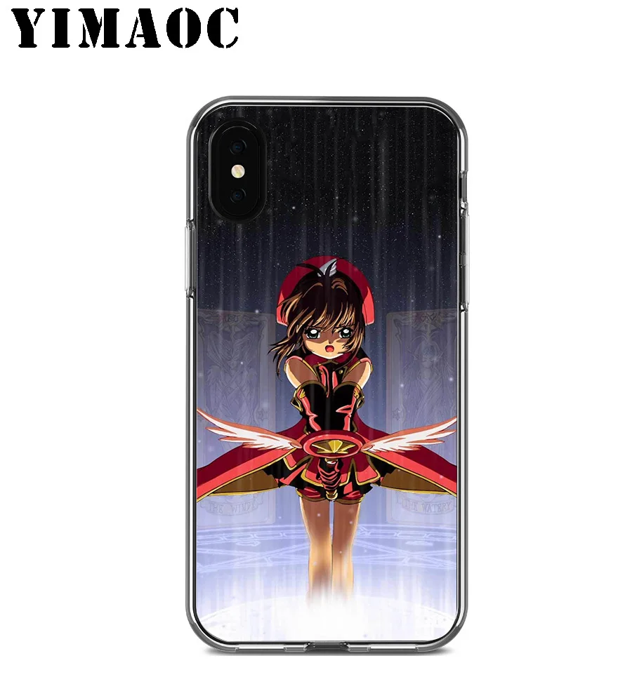 YIMAOC Sakura Card Captor Cardcapto Soft Silicone Case for Apple Iphone Xr Xs Max X 10 8 Plus 7 6S 6 SE 5S 5 7Plus 8Plus |