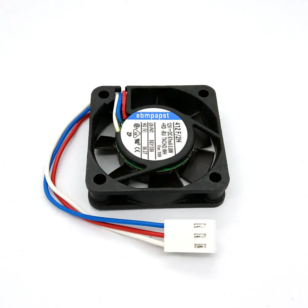 Немецкий ebmpapst 412 F/2 H 40x40x10MM DC12V 0,8 W охлаждающий вентилятор