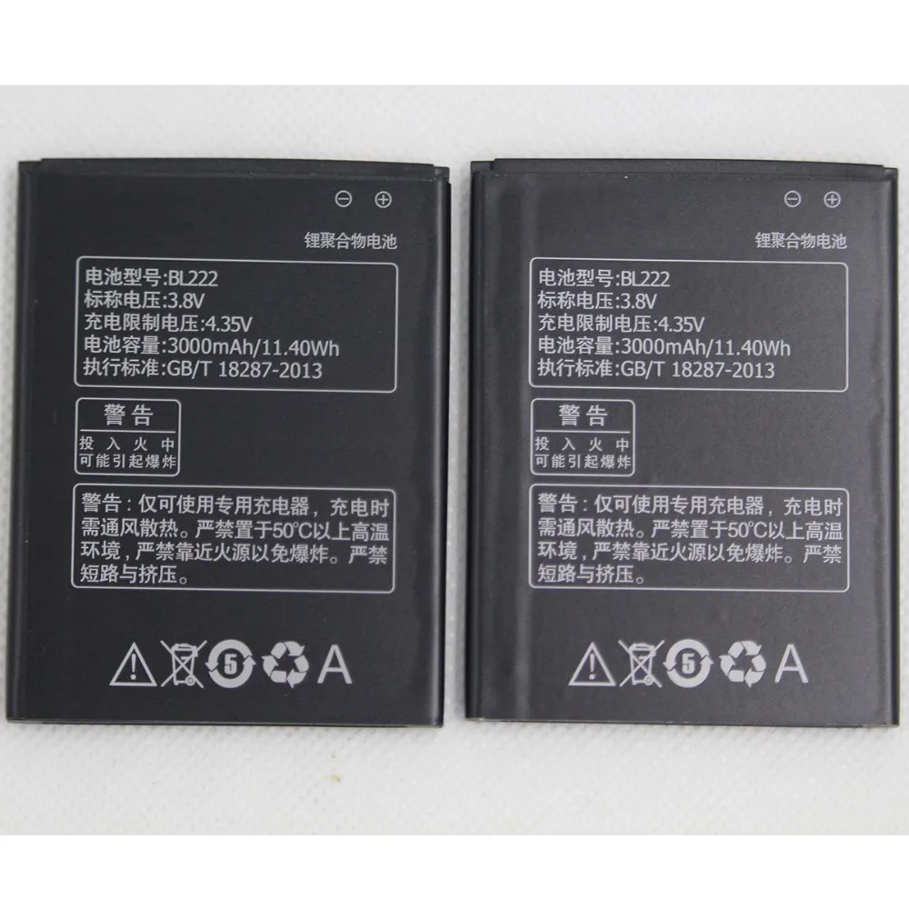 

10pcs/lot 3000mAh Phone Battery BL222 For Lenovo S660 S668T BL 222 Internal Mobile Rechargeable Replacment Battery