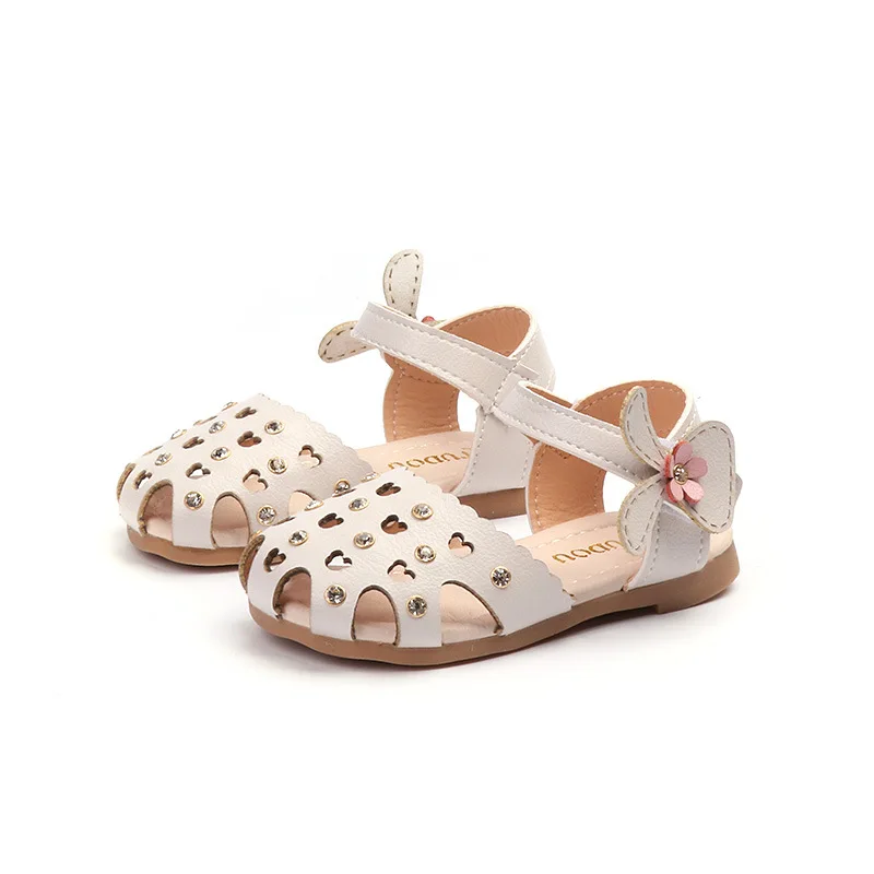 2018 г. Новые летние сандалии с кроликом для девочек обувь принцессы вырезами