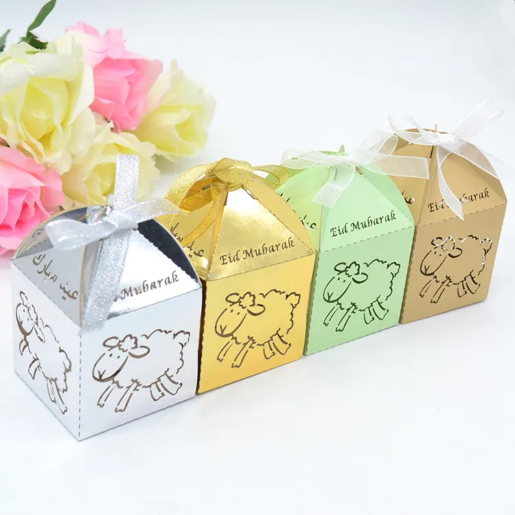 

Cute lamb custom laser cut Eid ramadan baby shower party gift box