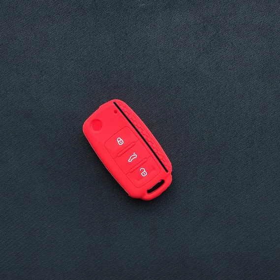 red Силиконовый чехол Dont Touch My Key для ключей с сигнализацией для VW Caddy Polo Tiguan Bora, автомобильные аксессуары, дистанционный колпачок - Название цвета: red