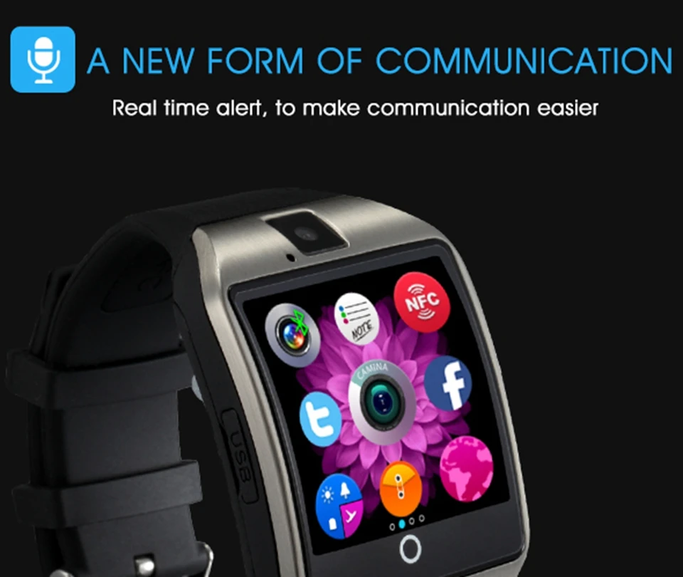 Беспроводные устройства Andriod bluetooth Камера Спорт NFC SmartWatch sim вызов SMS телефон