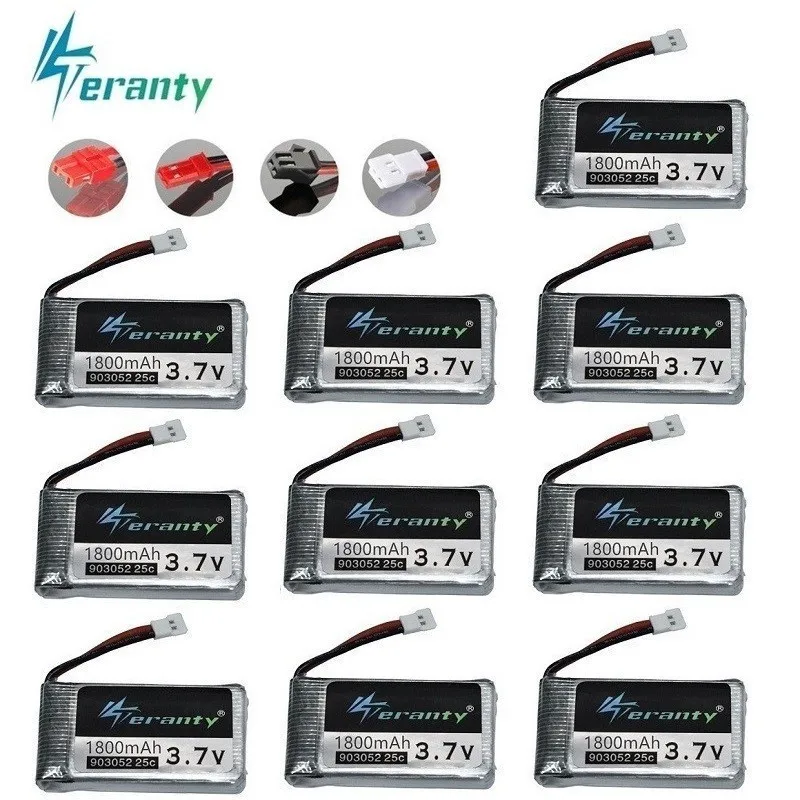 3 7 v 1800mAh lipo батарея для KY601S SYMA X5 X5S X5C X5SC X5SH X5SW X5HW X5UW M18 H5P HQ898 H11D H11C вертолет 1 10