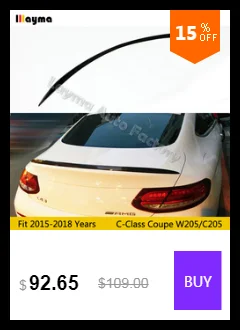 C63 Стиль углеродное волокно задний багажник спойлер для Benz C class C180 C250 W205 2 купе- год C205 автомобиль спойлер заднего крыла