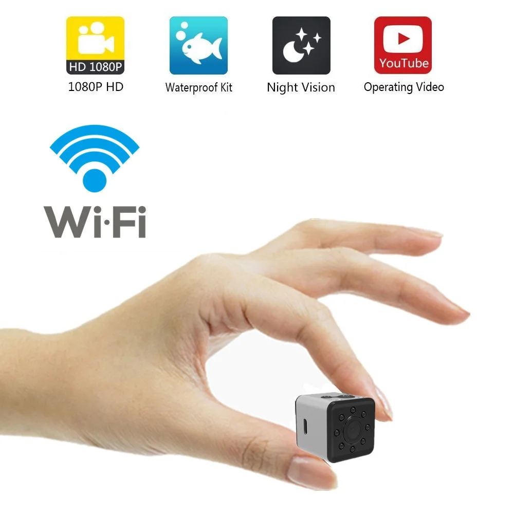 SQ13 WIFI мини камера маленькая HD 1080P видео сенсор ночное видение видеокамера микро