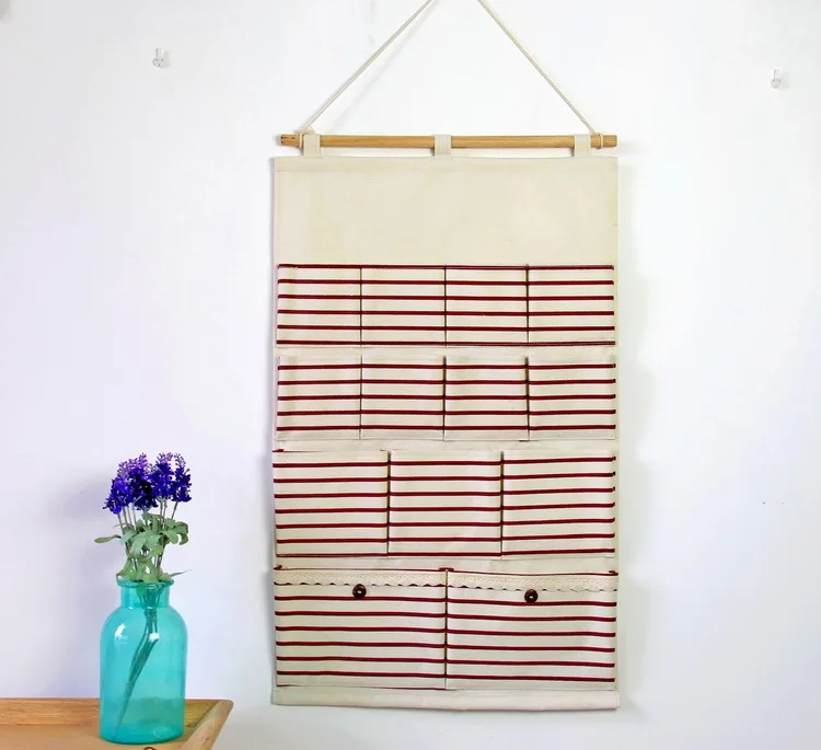 11 стилей в полоску горошек Цветочная стена ткань хлопок 13 карманов подвесной