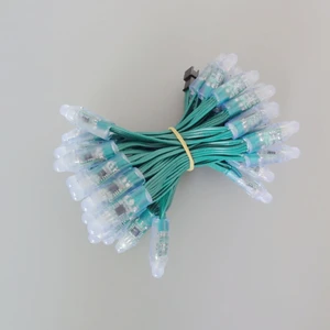 50 шт.лот, DC5V12V вход WS2811 пиксельный модуль, 12 мм черныйзеленый светодиодный провод; Рождественское дерево; Водонепроницаемый с 3pin JST разъемами