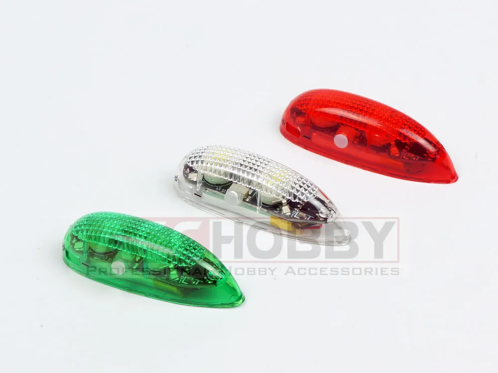 

3pcs/set EasyLight LED Position Light Wireless Navigation Light Version 2 for RC Aircraft Part (Red Green White LED)
