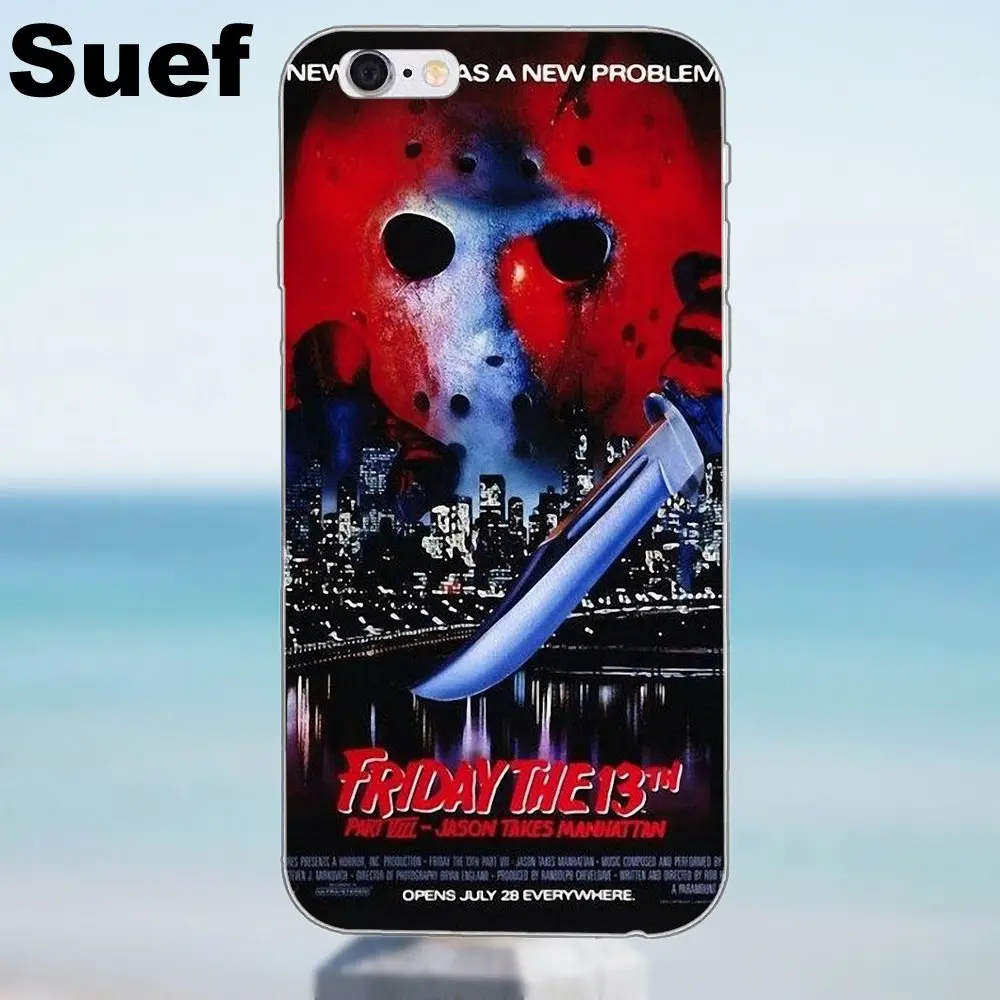 Мягкий хипстерский чехол Jason Vorhees Friday The 13th для iPhone 4 4S 5 5S 5C SE 6 6S 7 8 Plus X Galaxy J1 J3 J5 J7 A3 A5