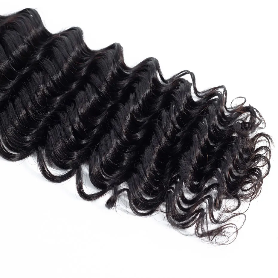 Листок клевера кудрявые вьющиеся человеческие волосы remy плетение 3 пучка с 13X4