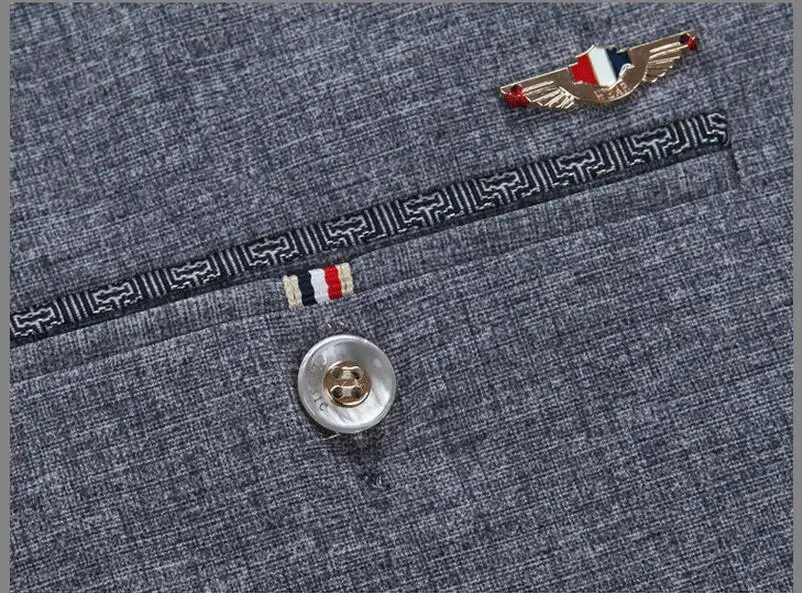 Новых Людей Прибытия Брюки Упругие Случайные Slim Fit Черный Серый Мужские Бизнес