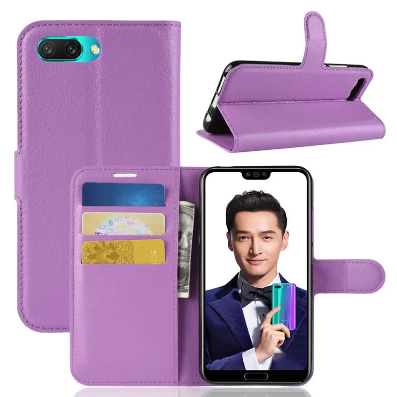 Honor 10 Бумажник кожаный чехол для huawei COL AL00 AL10 TL00 TL10 книга флип стенд Etui Капа