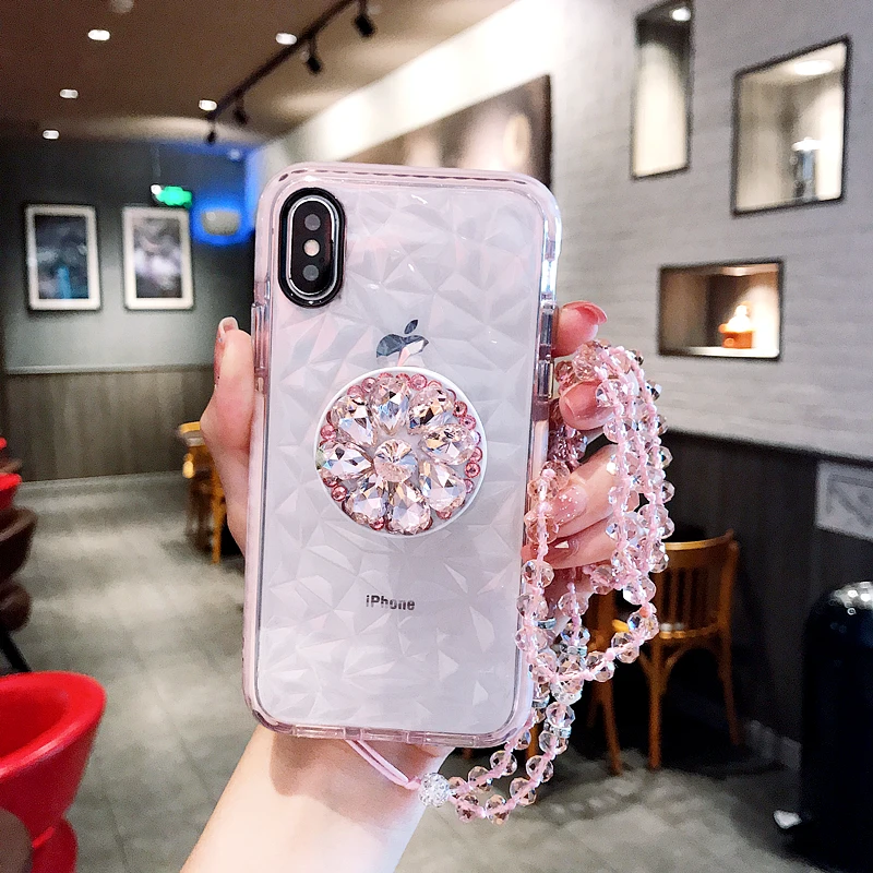 Для iPhone 6 6s 7 8 plus X для Samsung galaxy s8 s9 роскошный блестящий чехол телефона с подставкой