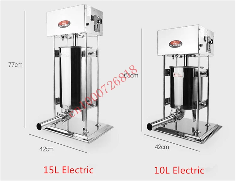 220V 3L/5L/7L/10L/15L мульти с помощью электрических алюминиевые штранг-прессования/ручная алюминиевые штранг-прессования Нержавеющая сталь вертикальный колбаса машина EU/AU/UK