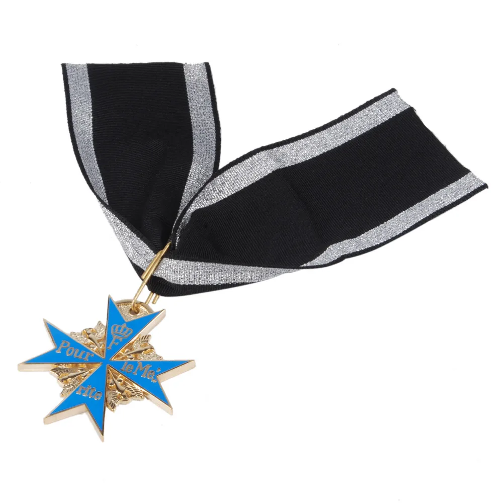 Медаль значок с лентой и коробкой в стиле немецкой армии WWI BLUE MAX-31936 |