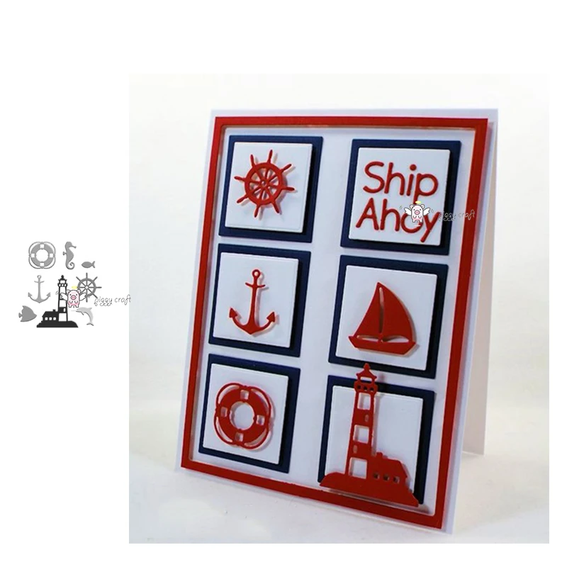 PP ремесло металла резки высечки пресс формы новый морской набор украшения Scarpbook
