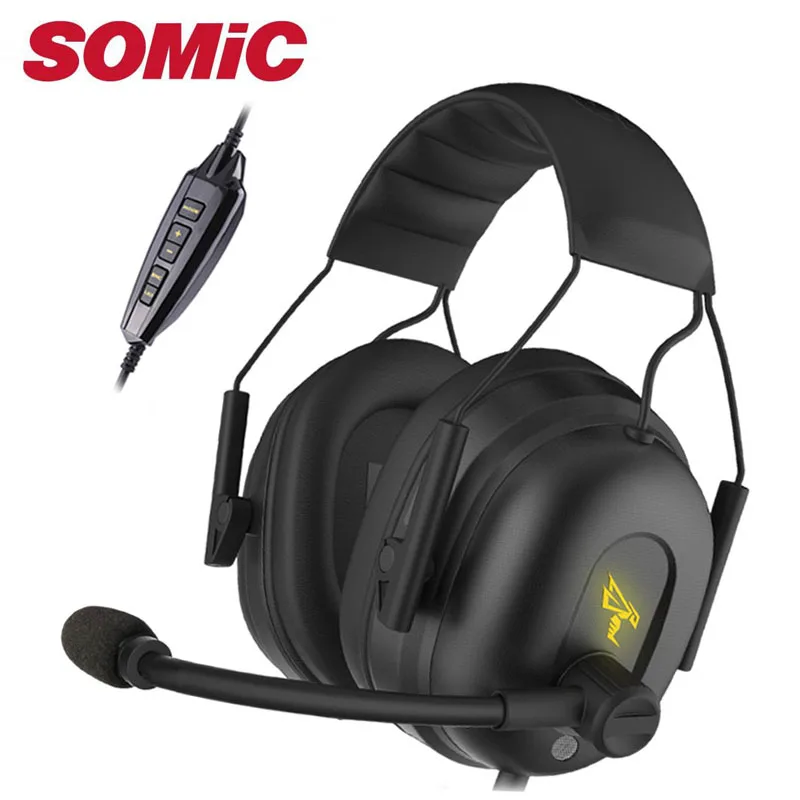 Игровые наушники 7 1 Звуковая гарнитура USB с микрофоном PC Bass стерео ноутбук бренд