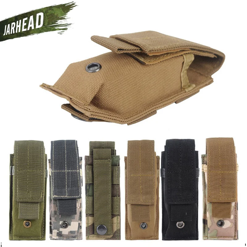 

Military Molle Pouch Tactical Single Pistol Magazine Pouch Knife Flashlight Sheath Airsoft Hunting Ammo Camo Bags Tactical Pouch