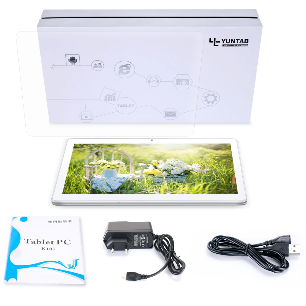 Yuntab K107 планшет Android 5 1 сенсорный экран 1280*800 четырехъядерный с двойной камерой и
