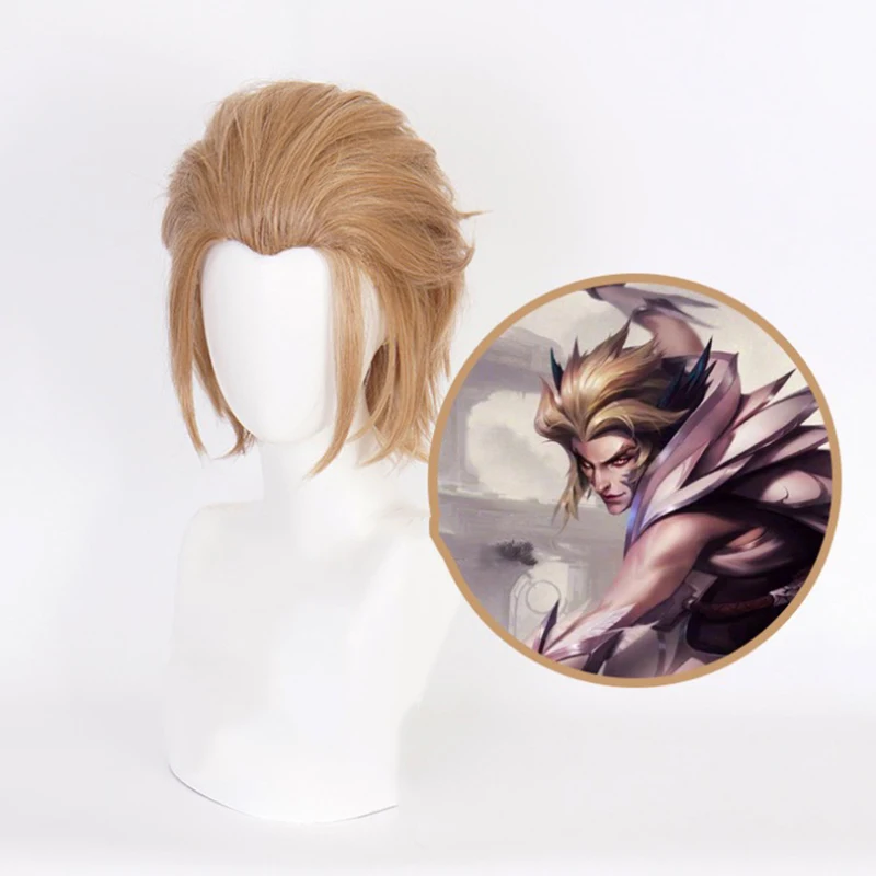 

Game LOL Cosplay Wigs Rakan The Charmer Cosplay Heat Resistant Synthetic Wig Hair Halloween Party Cosplay Wig
