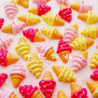 10 шт./лот очень горячий и милый каучуковый красочный сладкий мороженое с маслом