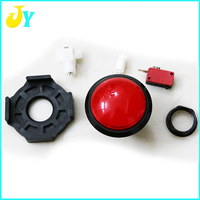 

1pcs 60mm Convex button switch arcade push button with 12V LED light micro switch ( Red yellow green blue white )