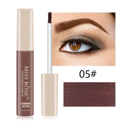 5 MISS ROSE, микроблейдинг, тату-ручка для бровей, с кисточкой для бровей, водостойкая, гель для бровей, тату-краска, макияж, крем-краска для бровей, макияж - Цвет: 5
