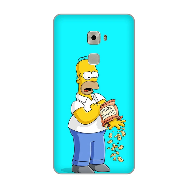 Забавный Модный мягкий чехол из ТПУ с рисунком Гомера J. Симпсона для Huawei Mate 10 Pro 7 8